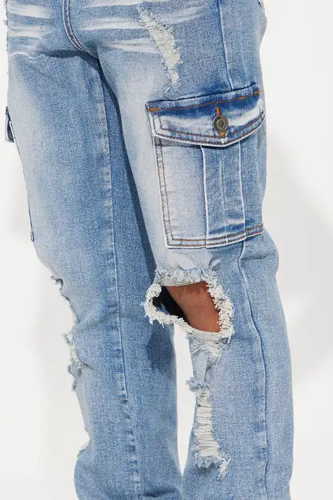 Custom 2024 Mini Trouser Cargo Jogger Light Wash Fashion Nova Kids Pants Jeans Fashion Nova