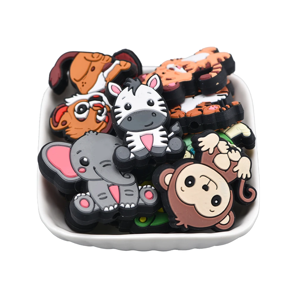 2024 hot selling New Design silicone focal beads horror Silicone Beads For Pen Making animal focal beads