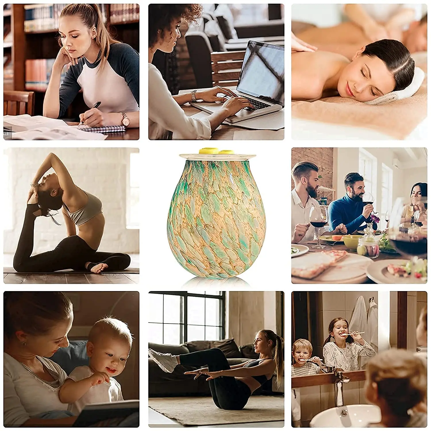 High quality glass incense burner electric glass oil burner aromatherapy oil burner