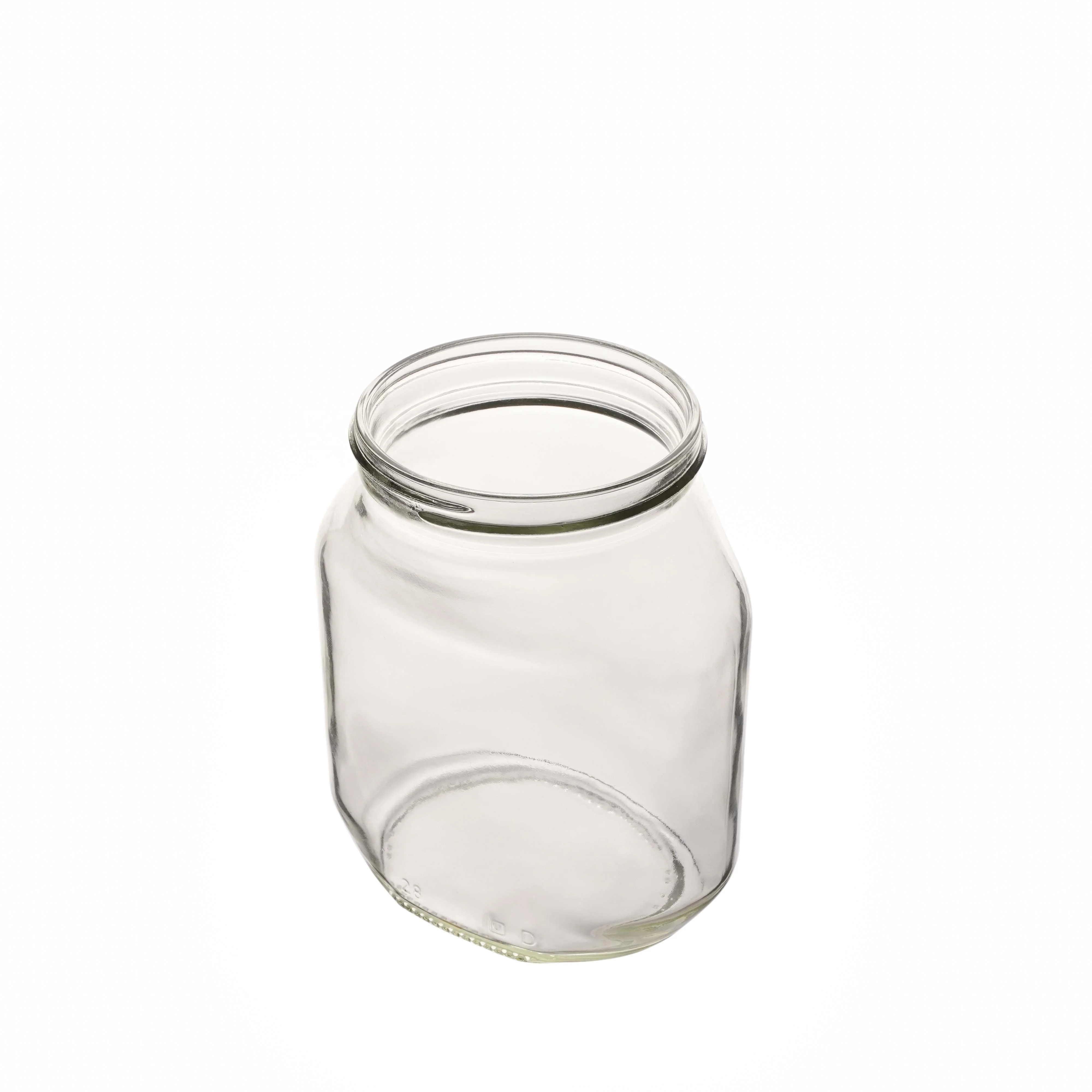 Berlin Packaging 650ml Glass Jam Jar Food Oval Glass Jar Customized Transparent