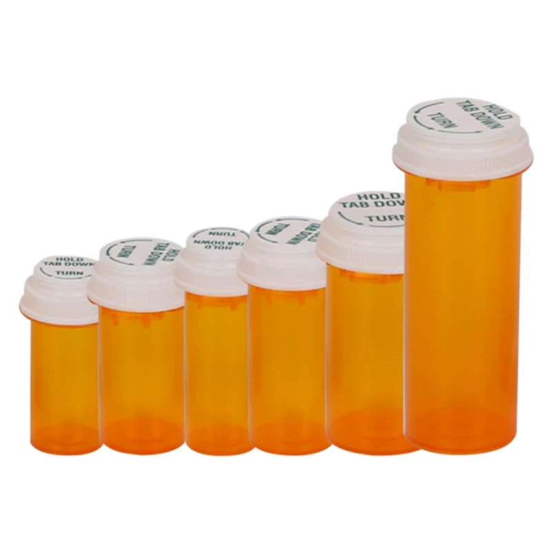High Quality Resistant Plastic Bottles Prescription RX Vials with Thumb Cap