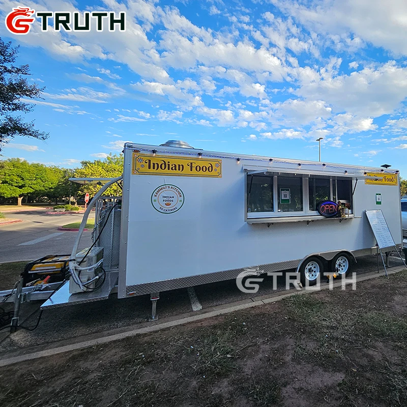 vin number and dot foodtruck customized fast food mobile kitchen concession food trailer with full equipment