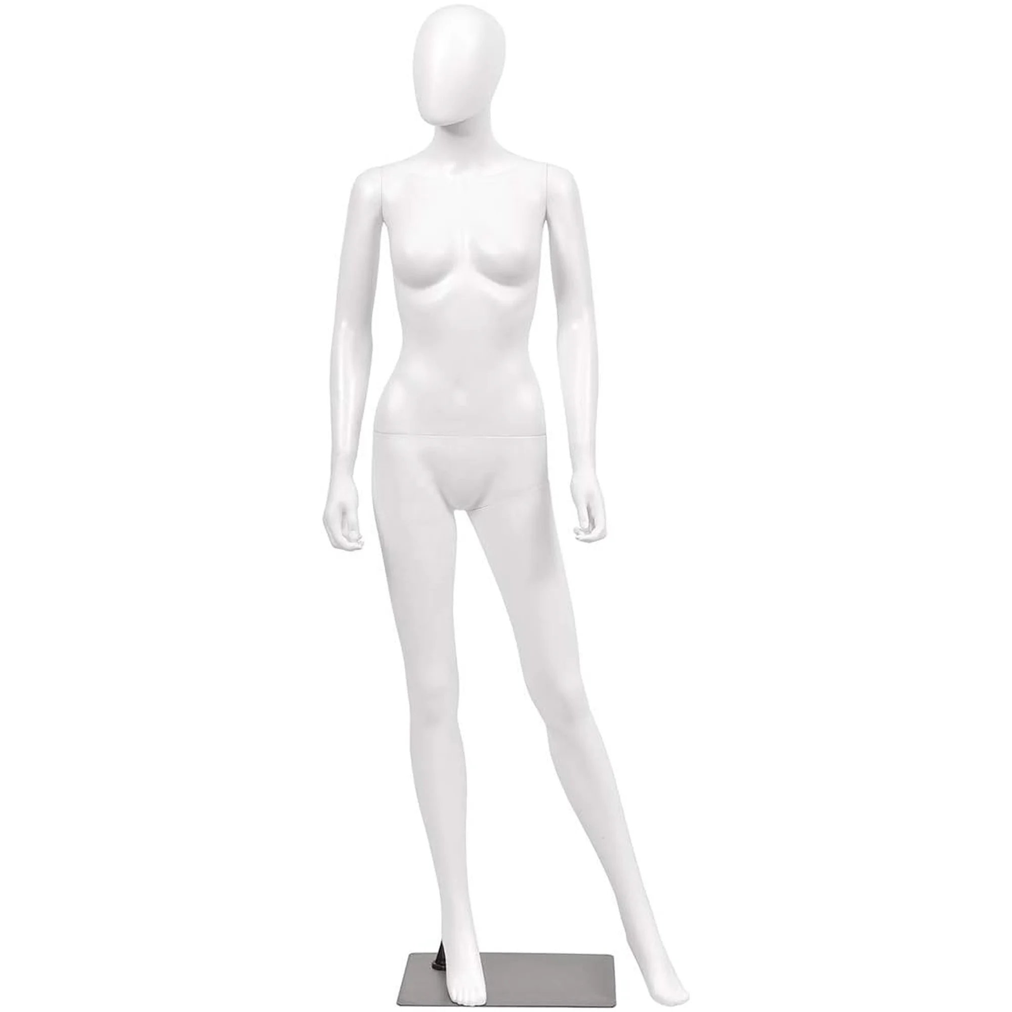 Low Price Wholesale PP Material White Mannequin Fullbody 175cm Height Flexible Women Mannequin with Iron Base