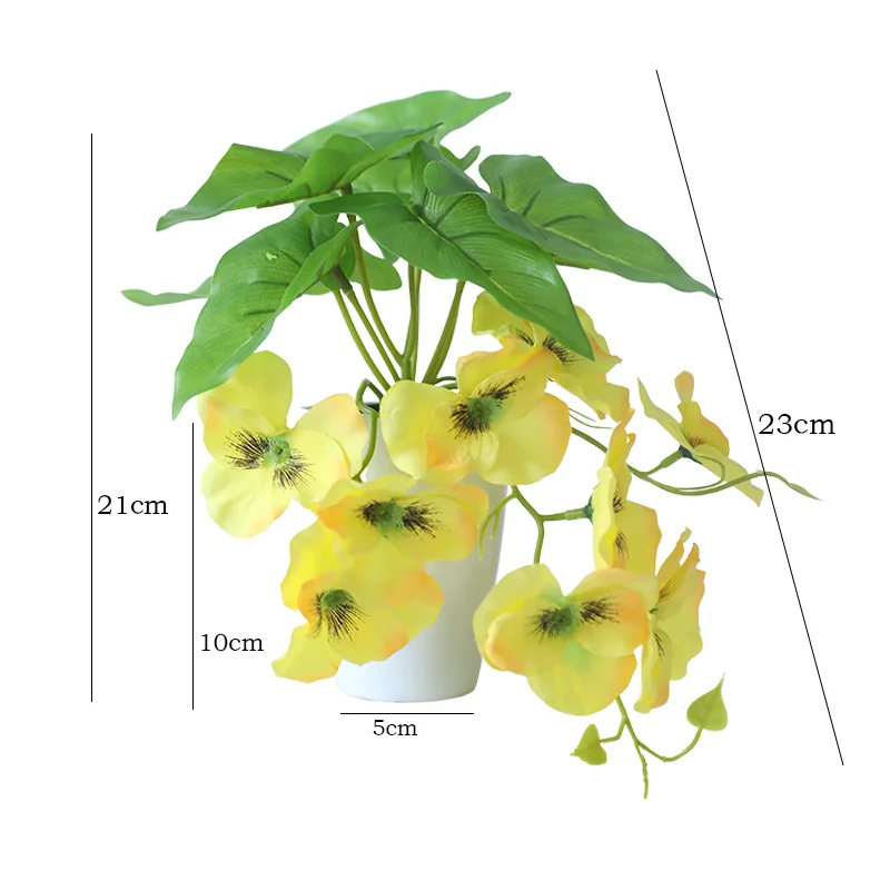 Factory Wholesale Home decoration flowers Attic Courtyard greenery Set decoration Artificial daffodil orchid