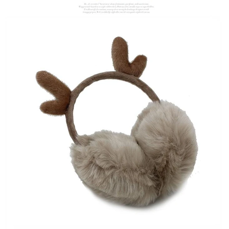 Winter warm cute antlers earmuffs