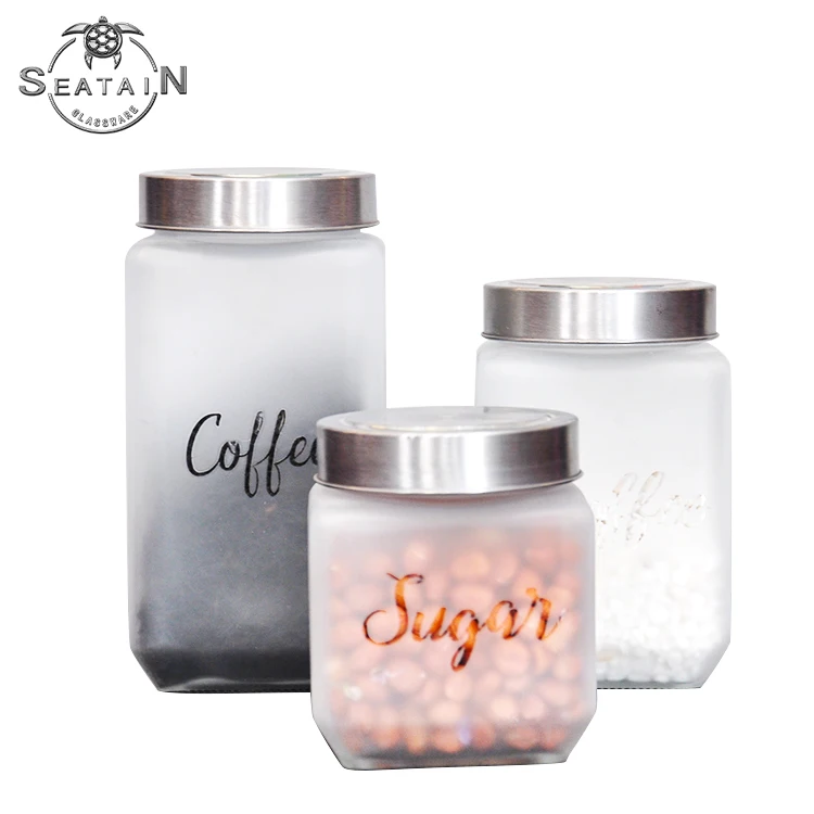 creative clear transparent sublimation frosted mason jar for food storage