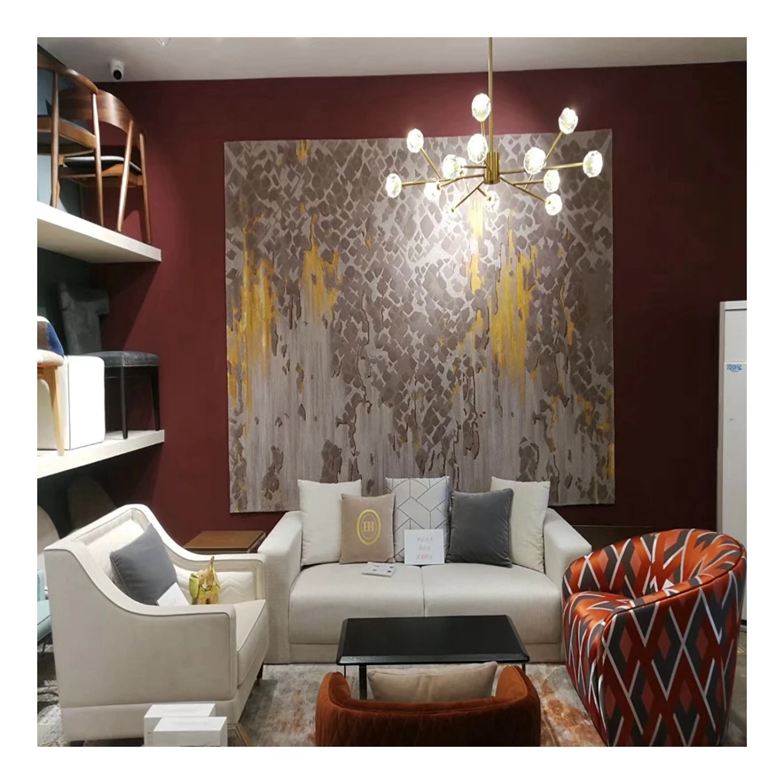 Chinese Wool And Silk Hand Tufted Carpet Rugs Handmade Wool Carpet