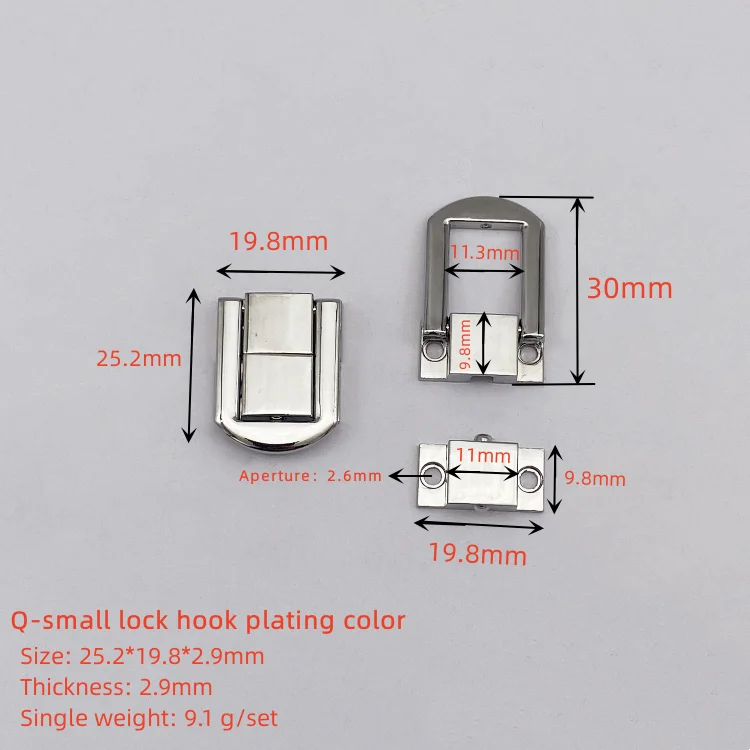 color small lock buckle jewelry box lock buckle wine box hardware accessories
