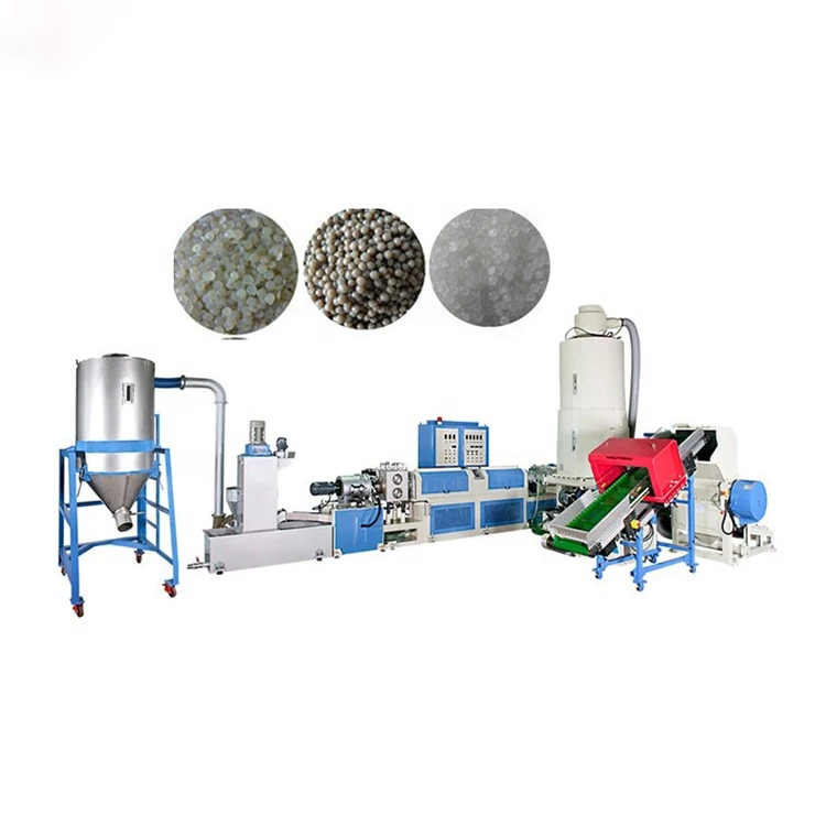 Long Power Customized Motor Plastic Recycling PP PE Pellet Making Granulator Machine