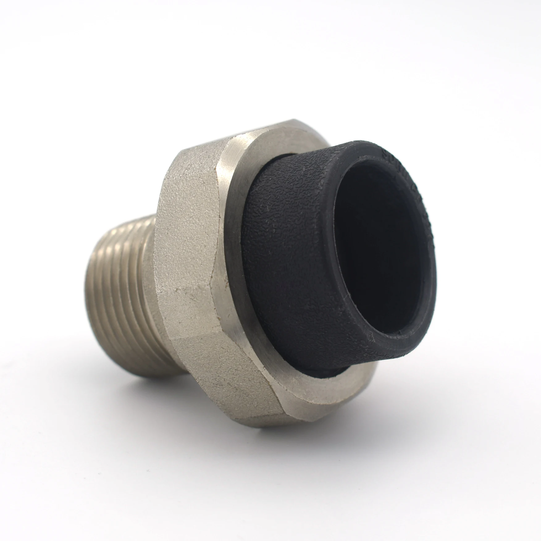 Black metal tube connector plastic pipe end caps pipe fittings pe