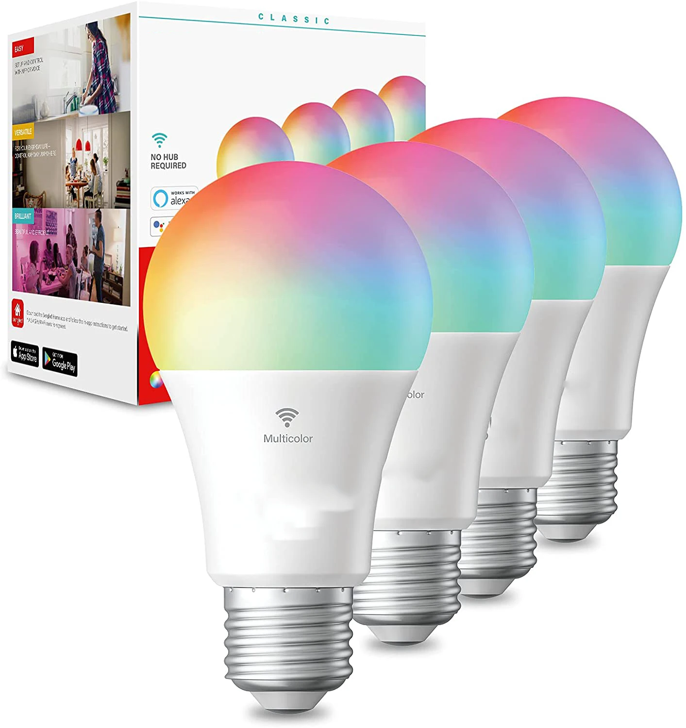 Hot Selling E27 Smart Light Bulbs RGB 9W Led Bulb Lights Aluminum Led Smart Bulb With App Control