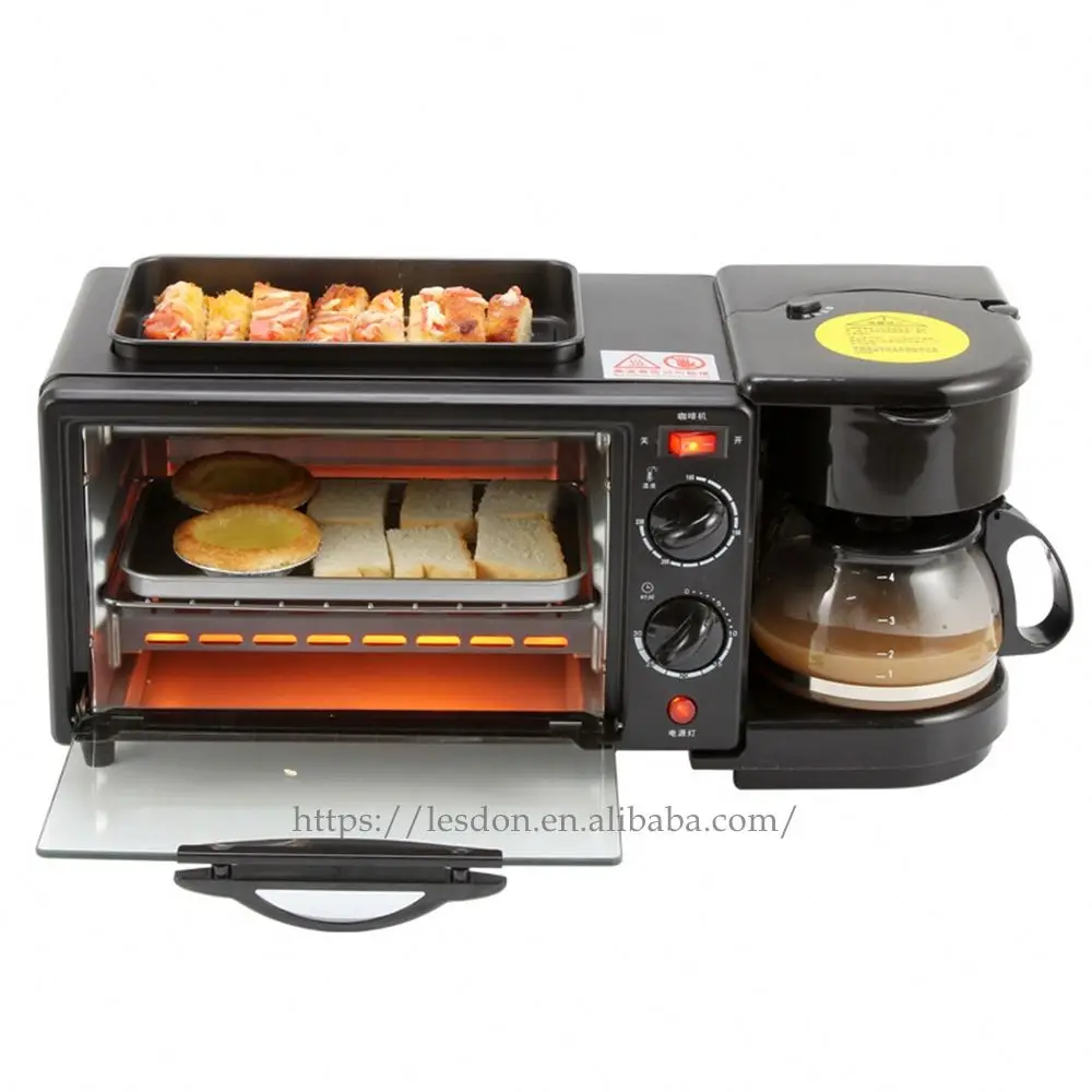 Household Automatic Electric Bread Machine Multi-function Toaster 3in1 Breakfast Makers Machine for Kitchen Use