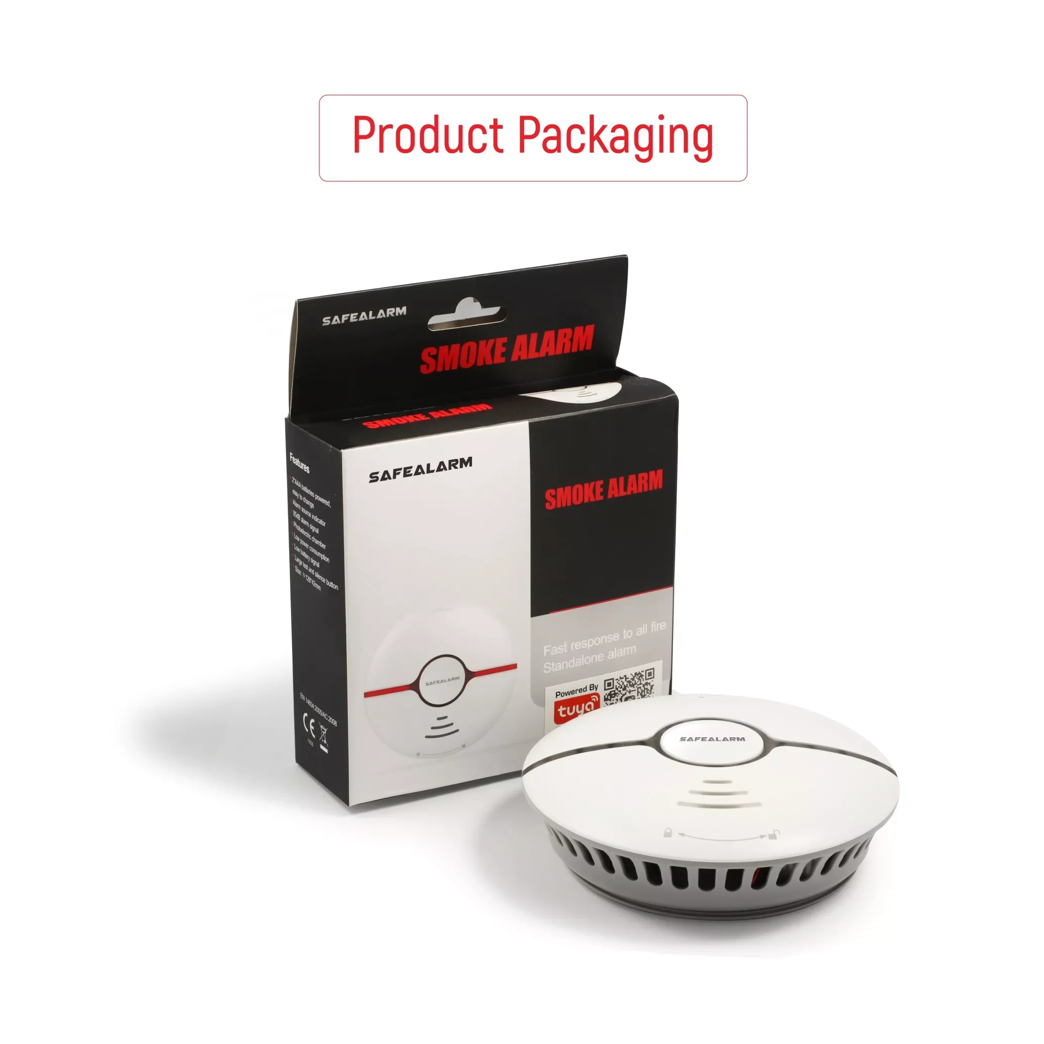 Tuya Smart Home WiFi Fire Smoke Sensor High Sensitivity Safety Smoke Sensor