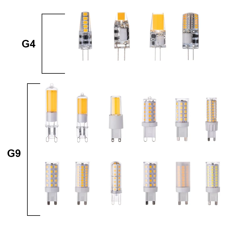 Dimmable CCT RA80/90/95 AC/DC12V No Flicker 1-9W SMD/COB G4 G9 Light Bulbs for Chandelier