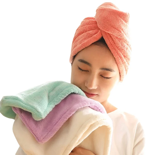 
Тюрбан для волос из микрофибры для женщин, мягкий салонный фен для волос, накидка на голову, шампунь 