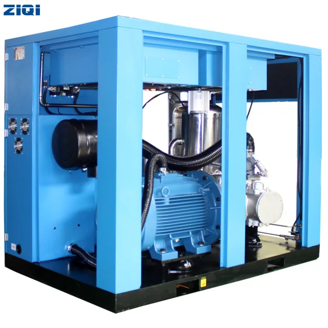 Low noise 55 kw 116 psi air-cooling oil-free screw air compressors with outstanding manufacturer for direct driven