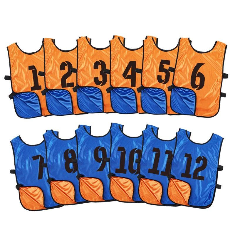 Cheap Custom reversable basketball pinnies soccer training bibs with logo printed