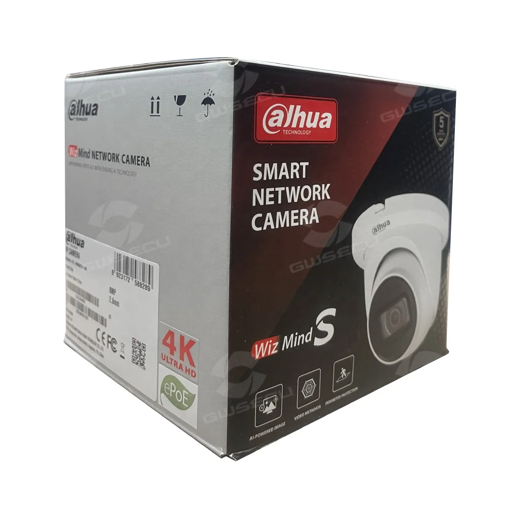 IPC-HDW5842T-ZE IP67 Outdoor Intelligent AI Face Detection People Counting 8MP Motorized Lens Eyeball Turret ip camera 4k dahua