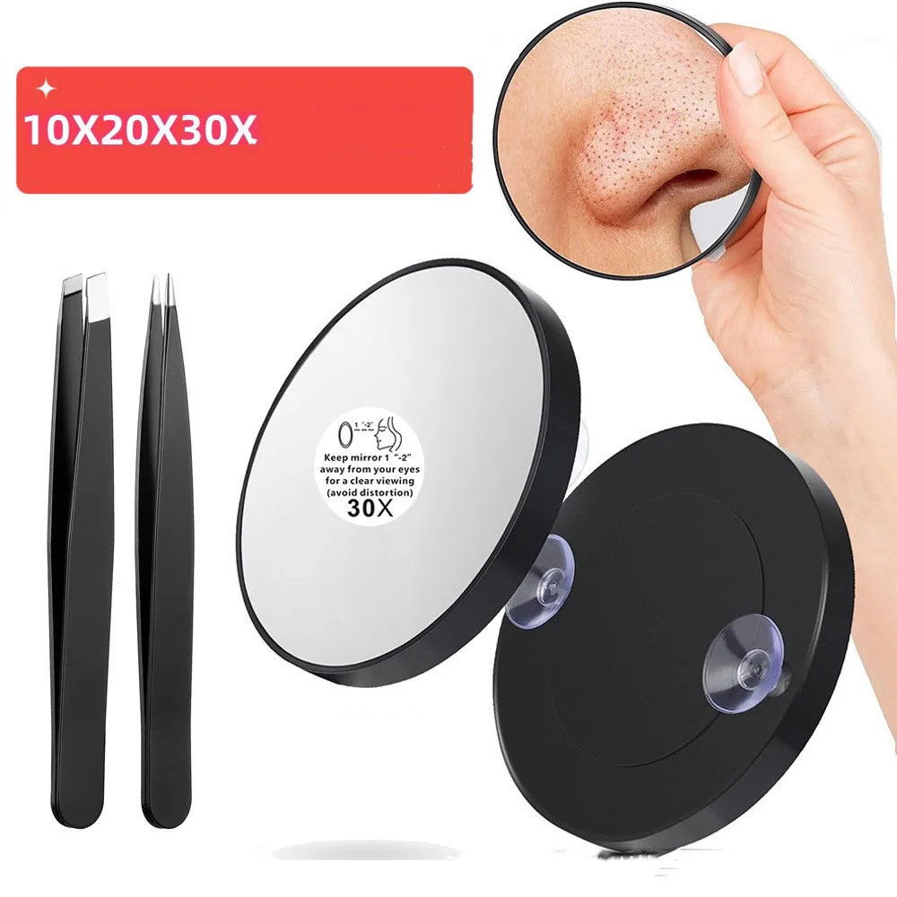 10X 20X 30X Magnification Mini Glass Makeup Portable Practical Suction Cup Magnifying Beauty Mirror