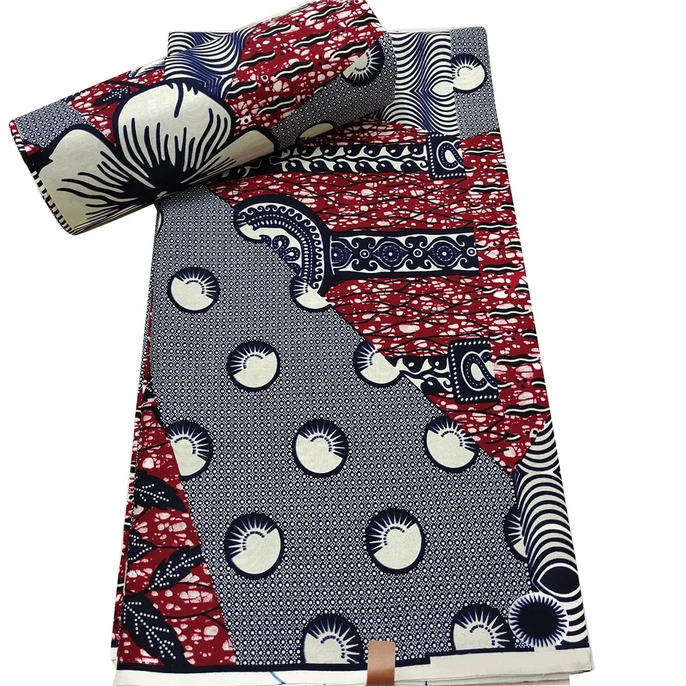 ACI African Wax Prints Fabric Wholesale Cotton Loincloth Veritable Real Wax African Ankara Fabrics 6 Yards/Piece For Lady Dress