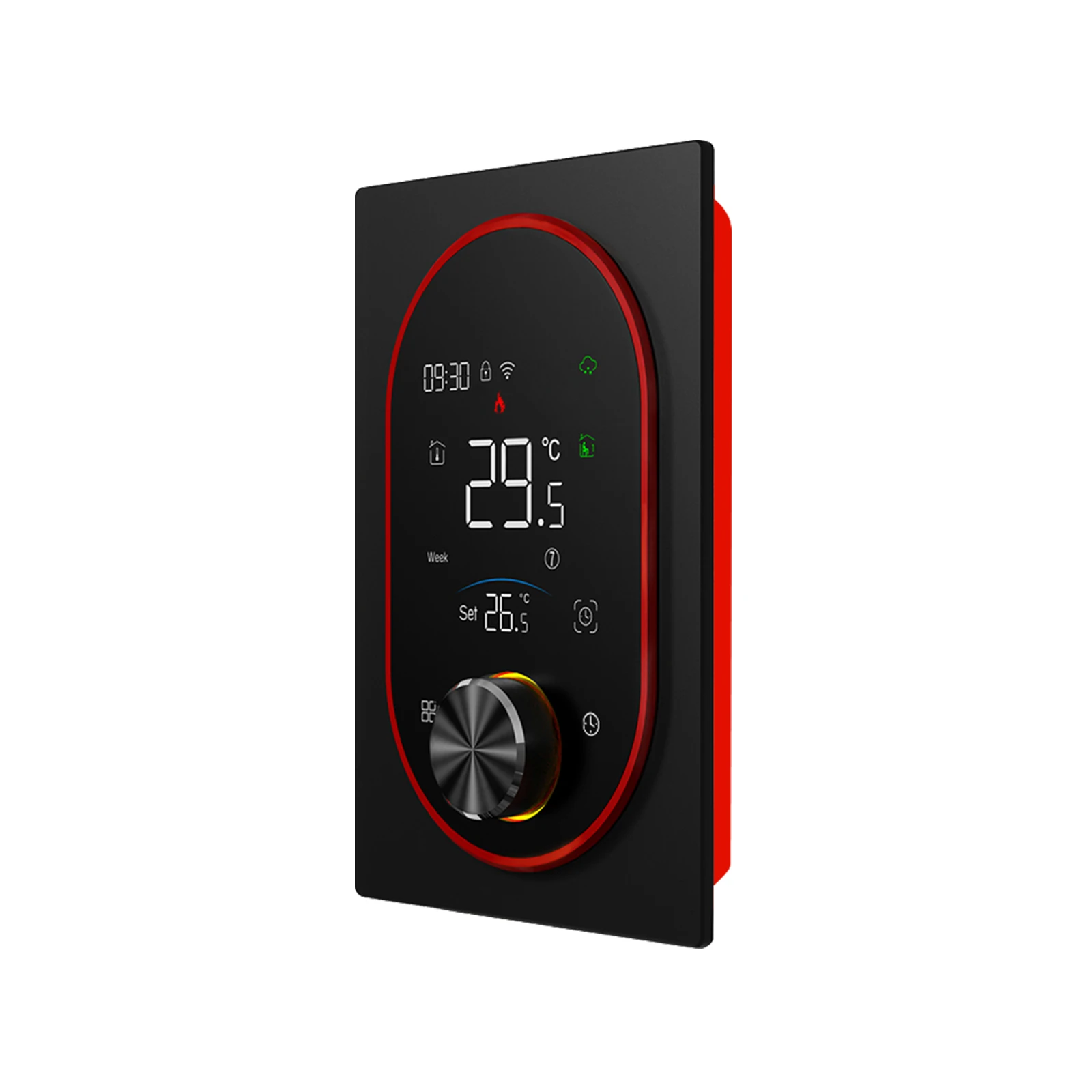 95~240V Tuya Knob Design Temperature Controller for Electric Gas Boiler Floor Heating Support window opening detection reminder