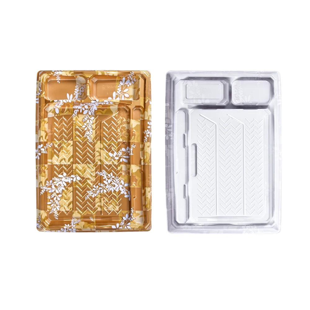 Sunzza Package Disposable Divide Plastic Food Plates Sushi Trays Container Japanese Take Out Packing Sushi Togo Box For Sushi