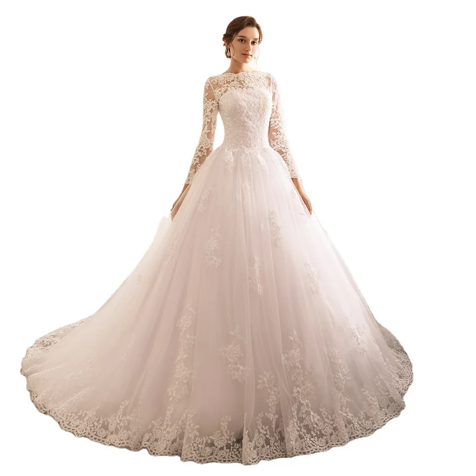 Summer China White Bridal Gowns 2022 Lace Wedding Dress For Women Bridal Classic Wedding Dress ball gown wedding dresses