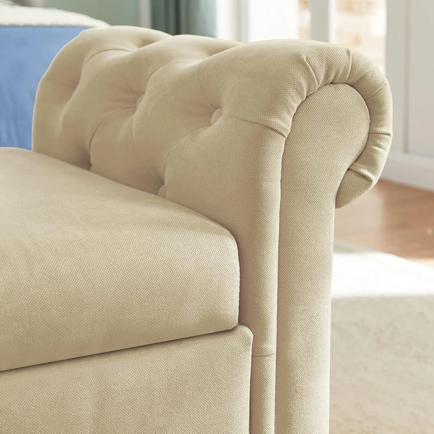 living room footrest with storage bedroom white fabric wooden legs bench stools & ottoman