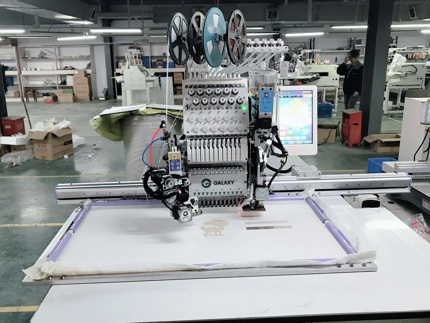 GALAXY HIGH SPEED 12/15 NEEDLES SINGLE HEAD 4 IN 1 SEQUINS + BEAD EMBROIDERY MACHINE