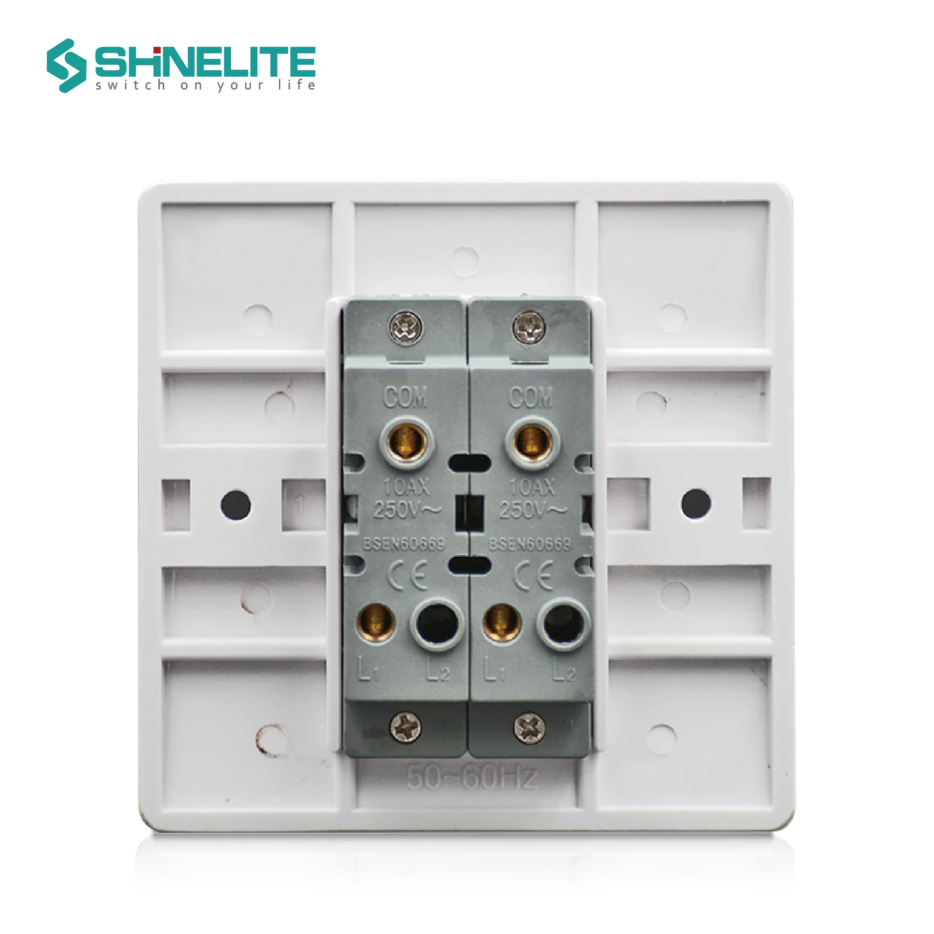 Shinelite factory price 15 years guarantee 2 gang bakelite electrical wall switch