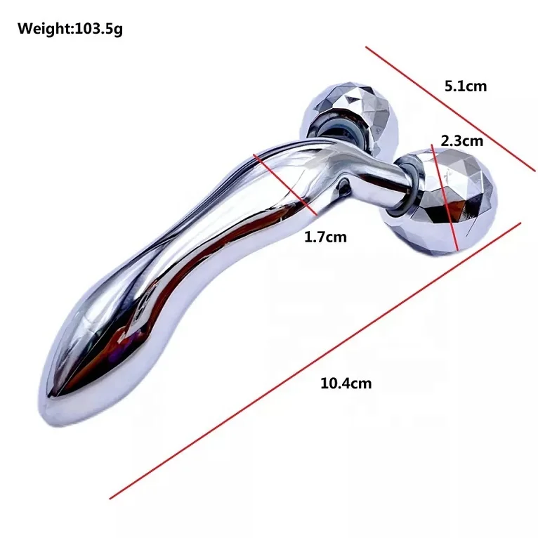 Factory Price 3D Facial Massage Roller Metal Skin Tightening Silver Face Roller Massager