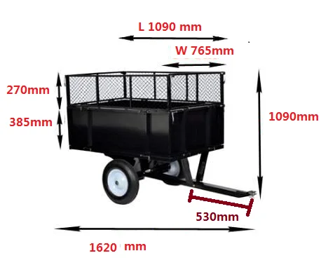 
heavy duty tractor trailer for garden or farm ATV trailer dump cart 