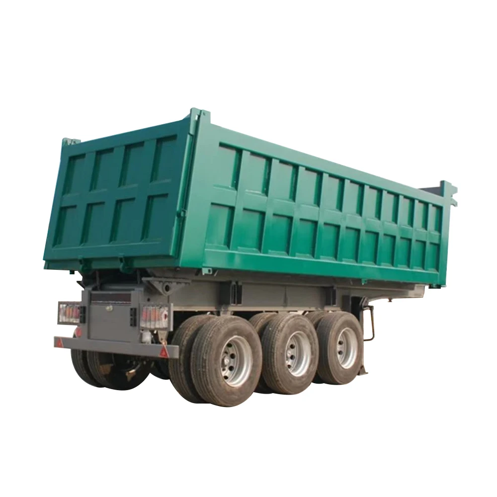 3 Axle Dump Semi Trailer Heavy Duty 45 60 Cubic Meter Tipper Rear U Shape Semi Dump Trailer