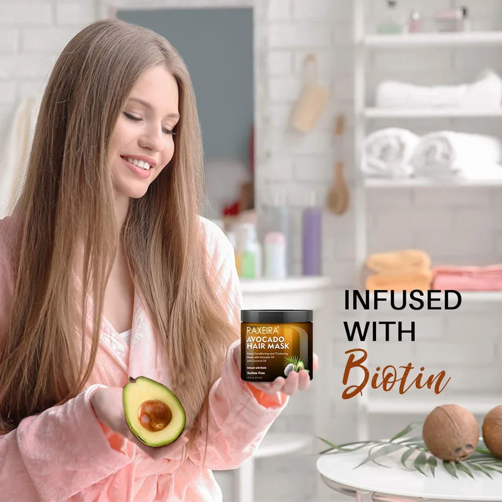 Private Label Natural Deep Conditioning Avocado Coconut Hair Mask