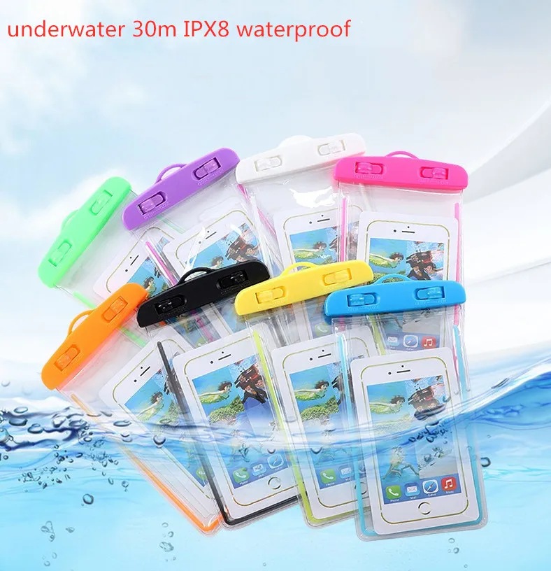 Universal Waterproof Mobile Phone Bag Pouch Carry Cover Waterproof Phone Case for Iphone for Samsung Galaxy note