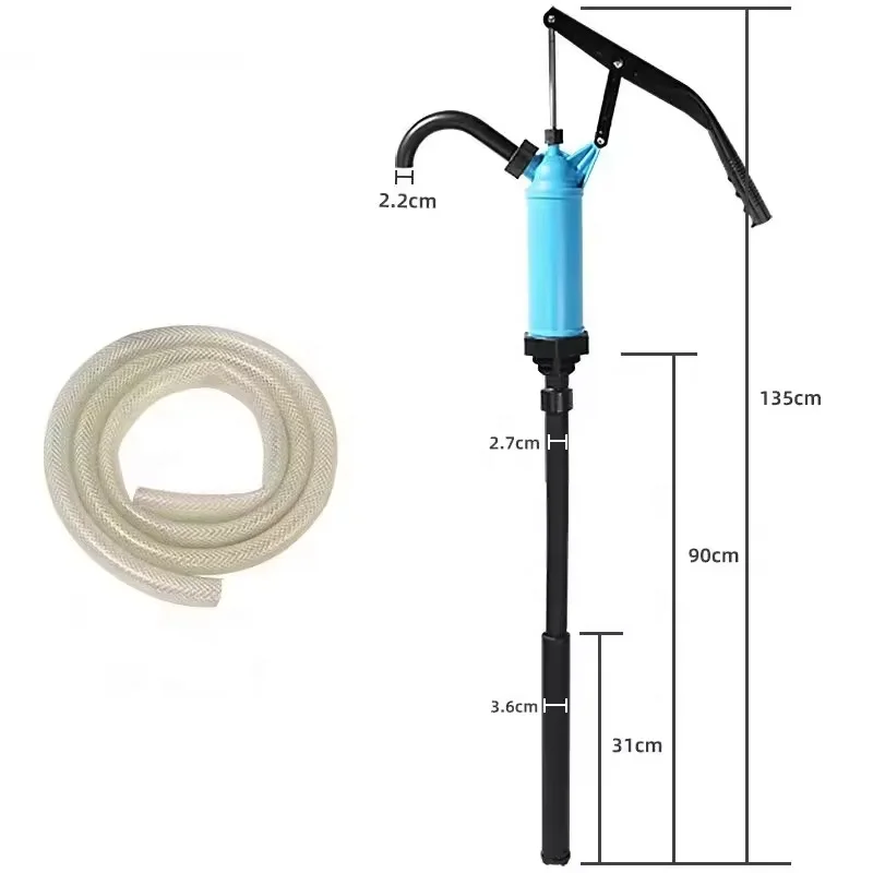 Plastic lever liquid drum portable manual oil lubrication hand handle barrel pumps for chemicals