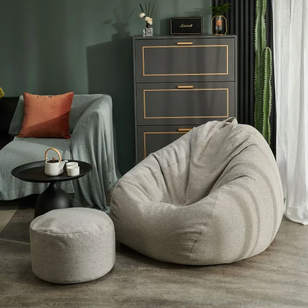 Free sample memory foam filler SAC living room lazy giant bean bag sofa cover bean bag sofa bed
