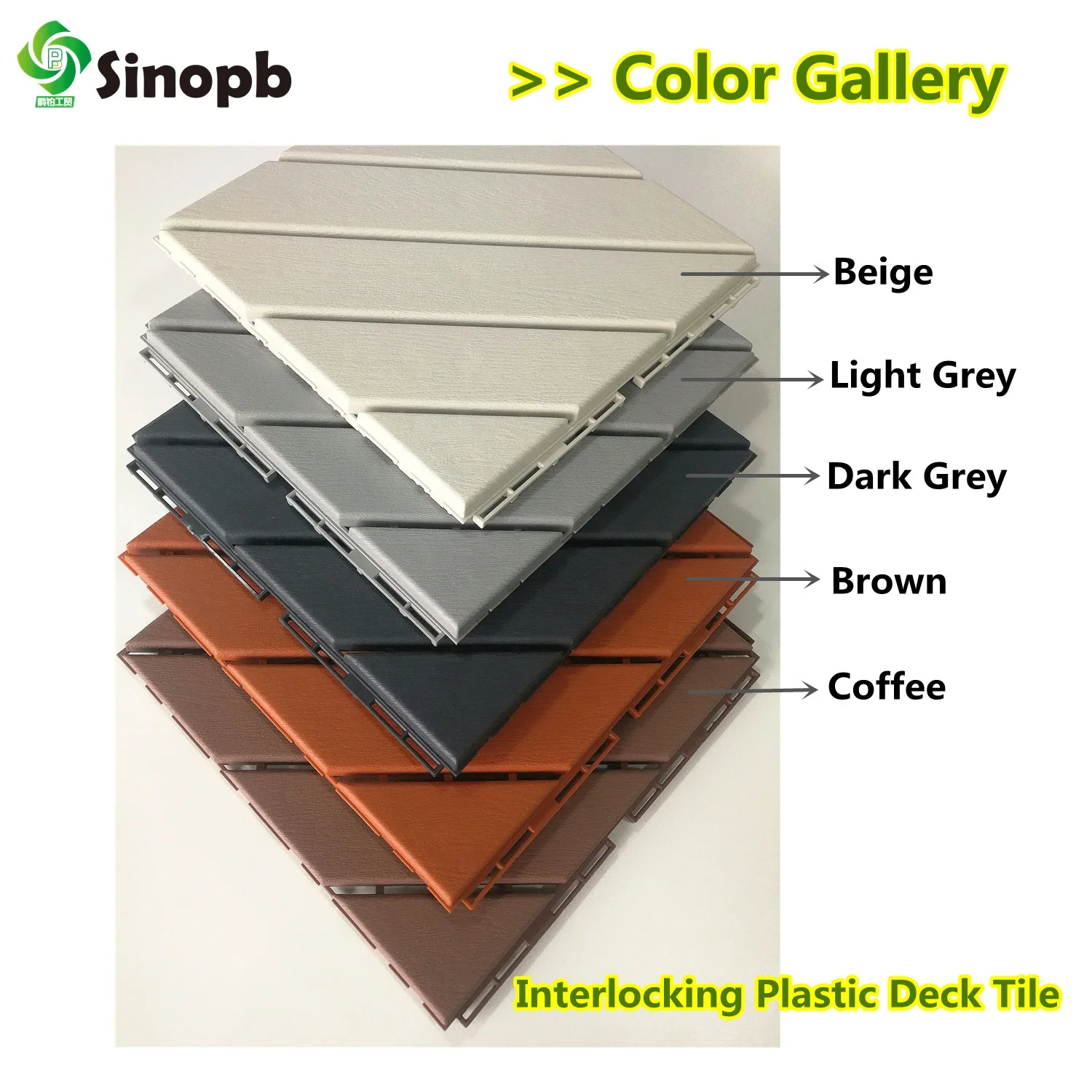 Interlocking removable outdoor floor tiles easy install DIY patio floor tile fireproof deck tile