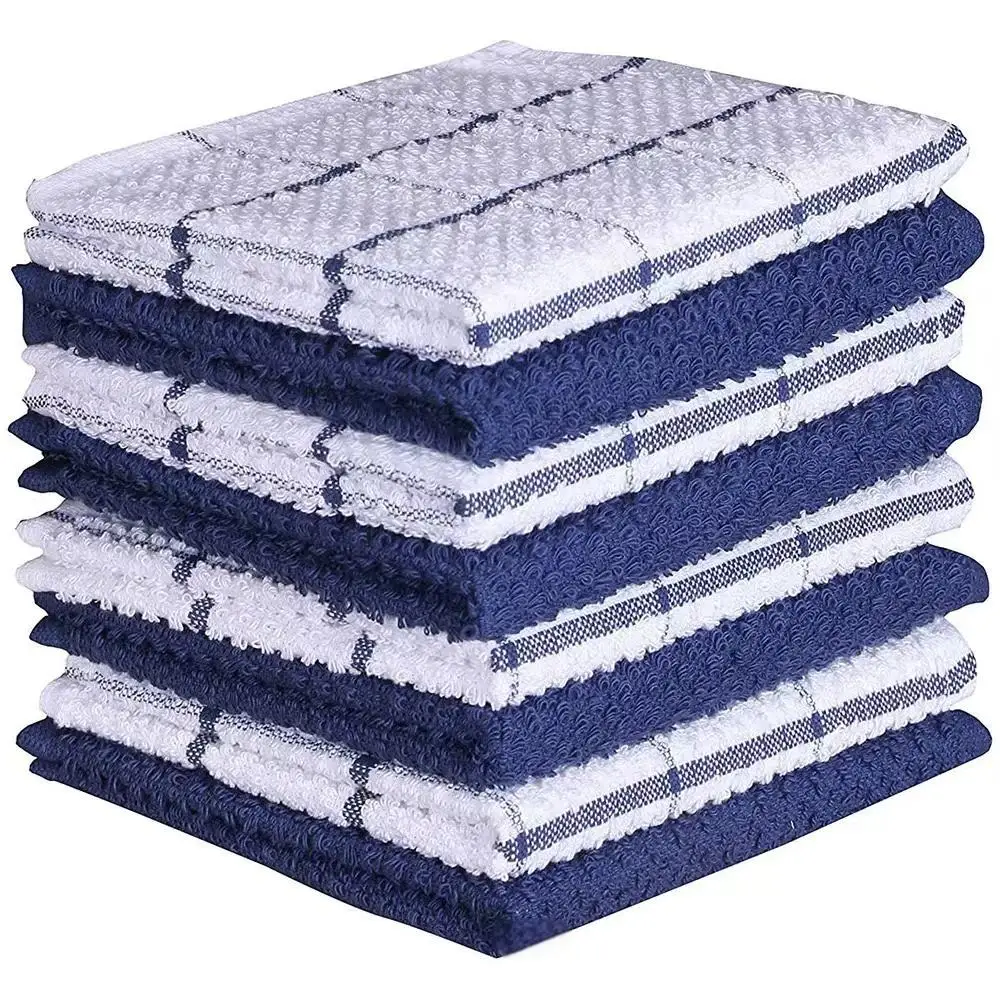 Factory Price Highly Absorbent 100% Organic Cotton Dish Towels Decorative Quick Dry Kitchen Tea Towels