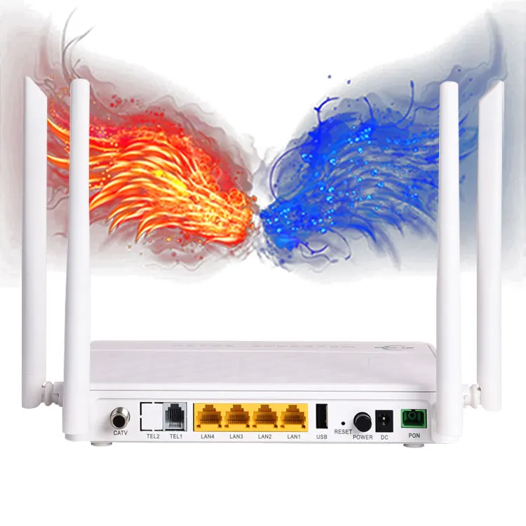 All In One Bt-712Xr Ont 2.5G Y 5G 4Ge Epom Switch Wi-Fi Ftth 5 Ghz Ac Dual Band Rf 4Port Wifi Catv Xpon Gpon Onu