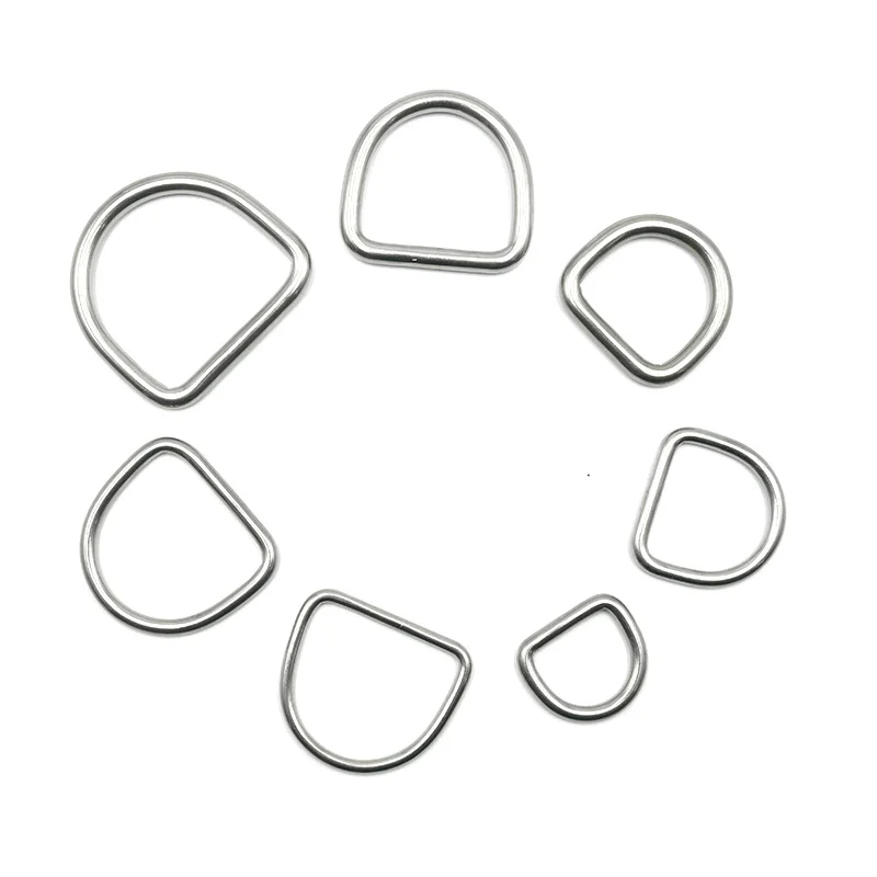 Factory Supply Stainless Steel 304 welded d ring Stainless Steel 316L Metal D Ring