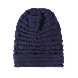 Fashion Women Autumn Winter Outdoor Warm Wool Cap Drape Knit Beanie Hats Woolen Caps Knitted Hat
