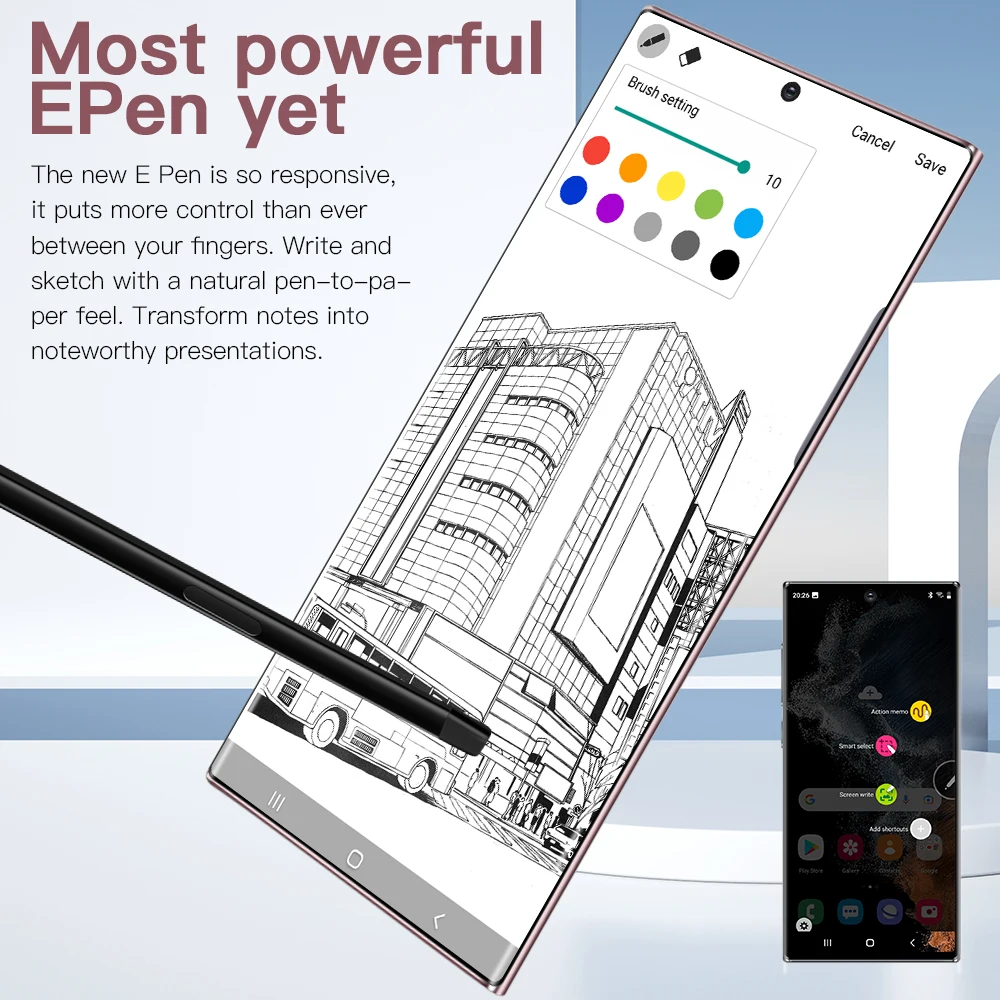 Fast Delivery New S23 Ultra 10 Core Oem Smartphone 7.3 Inch Cheap Big Screen Phone With 512gb 64mp Hifi Camera Mobile Phone