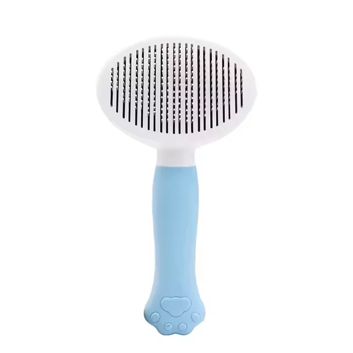 wholesale customized color Rubber pet dog cat hair remover pet pumpkin grooming brush Pet cleaning Comb Brush