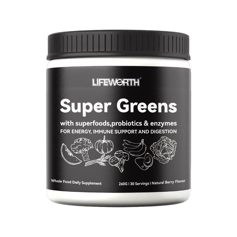 Сверхзеленая пудра LIFEWORTH Private Label суперпродукты премиум класса овощные цельные продукты пшеничная трава Спирулина хлорелла и многое другое