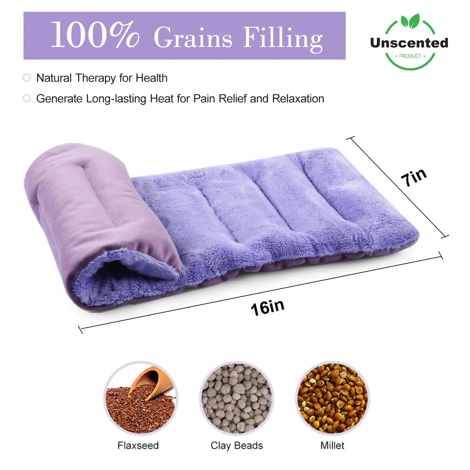 Microwavable Moist Heated Neck Shoulder Wrap Versatile Weighted Beanbag Cold Pack Warm Compress Heating Pads