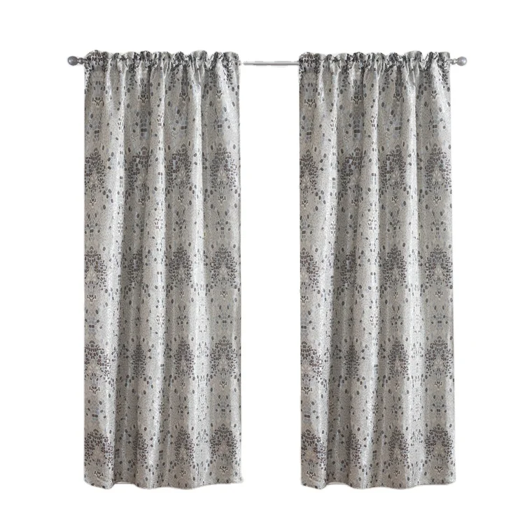 wholesale factory price jacquard 100% polyester printed curtain