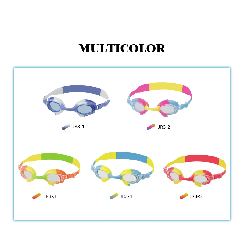 Kids Cute  Professional  Non Leaking  Swimming  Goggles  Anti-Fog Silicone Swim Goggles