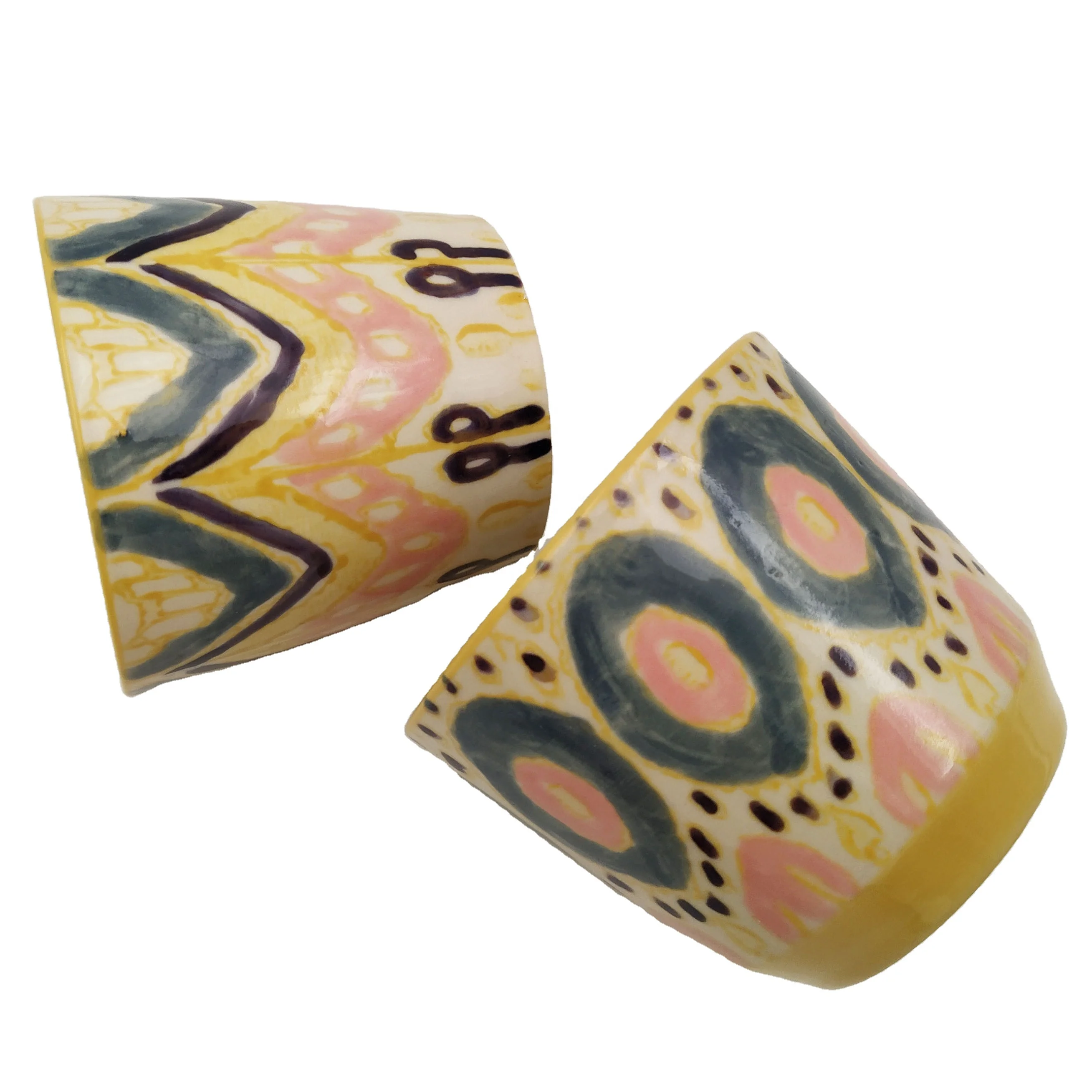 
Wholesale restaurant ceramic cup stoneware tea juice tea cup handmade mug 