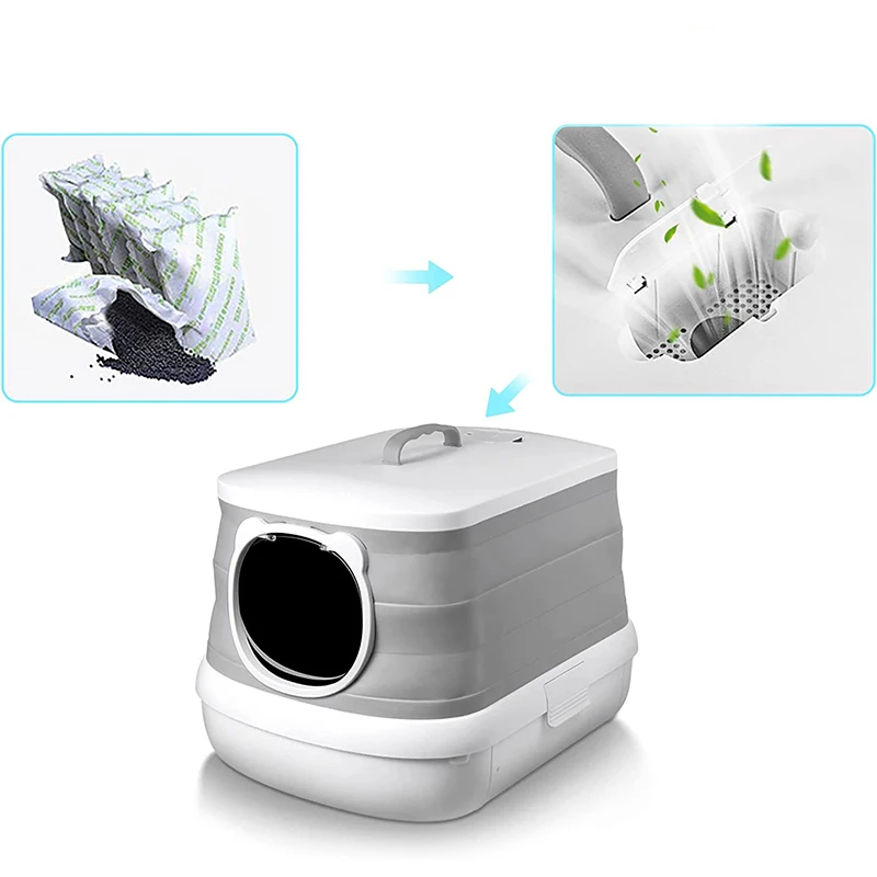 Outdoor Plastic Cat Cat Easy Cleaning Shallow Tread Sand Leakage Cat Litter Box